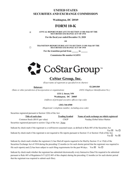 FORM 10-K Costar Group, Inc