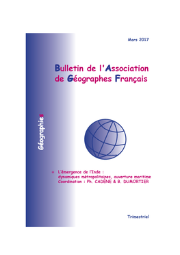 Bulletin De L'association De Géographes Français, 94-1