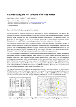 Reconstructing the Lost Contours of Charles Hutton