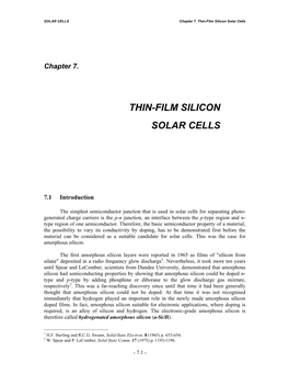 Thin-Film Silicon Solar Cells