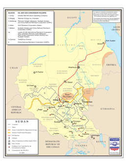 Sudan: Oil and Gas Concession Holders