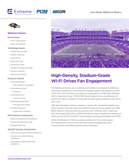 High-Density, Stadium-Grade Wi-Fi Drives Fan Engagement