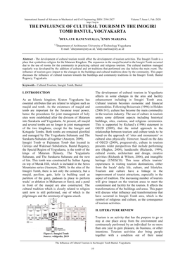 The Influence of Cultural Tourism in the Imogiri Tomb Bantul, Yogyakarta