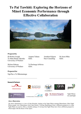 Te Pai Tawhiti: Exploring the Horizons of Māori Economic Performance Through Effective Collaboration