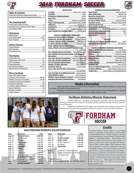 2019 Fordham Soccer