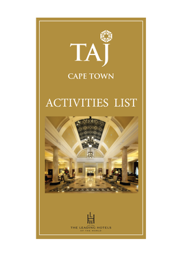 Activities List City Specialists Contents