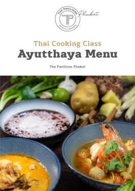 Ayutthaya Menu