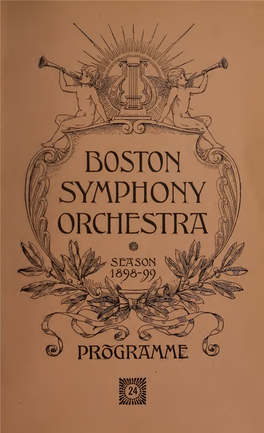 Boston Symphony Orchestra Concert Programs, Season 18, 1898-1899, Subscription