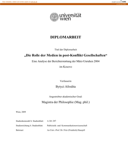 Diplomarbeit