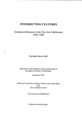 European Influences in the Fine Arts: Melbourne 1940-1960