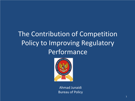 Recent Development of Indonesian Competition Law and Agency