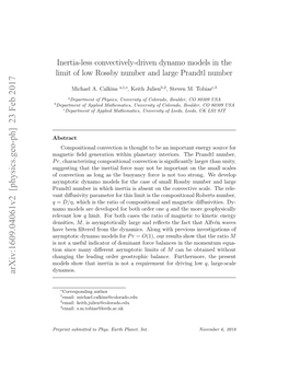 Inertia-Less Convectively-Driven Dynamo Models in the Limit