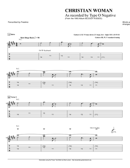 Christian Woman Guitar Tab