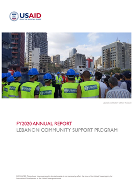 Fy2020 Annual Report Lebanon Community Support Program