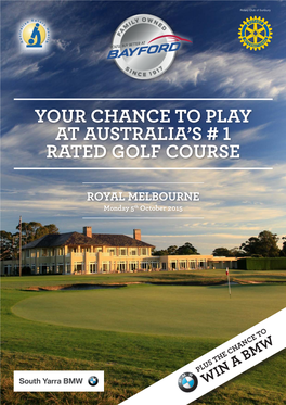 Your Chance to Play at Australia's # 1 Rated Golf