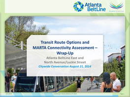 Atlanta Beltline East & Crosstown Connections Transit Route Options
