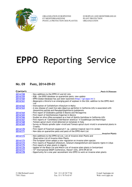 EPPO Reporting Service