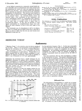 MEDICINE TODAY Audiometry -~60