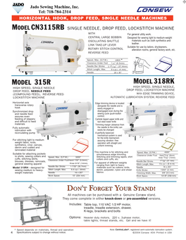 Single Needle Machines