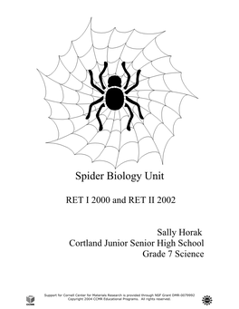 Spider Biology Unit
