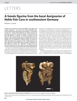 A Female Figurine from the Basal Aurignacian of Hohle Fels Cave in Southwestern Germany