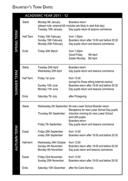 Academic Year 2011 - 12