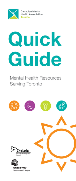 CMHA Quick Guide to Mental Health Resources