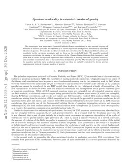 Arxiv:2012.15331V1 [Gr-Qc] 30 Dec 2020 Correlations Due to Gravity-Induced Spin Precession [8]