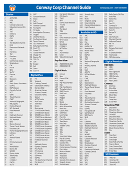 Conway Corp Channel Guide Conwaycorp.Com | 501-450-6000