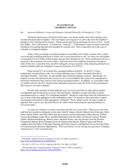 STATEMENT of CHAIRMAN AJIT PAI Re: Advanced Methods to Target and Eliminate Unlawful Robocalls, CG Docket No. 17-59. During