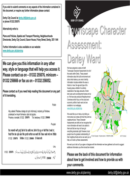 Townscape Character Assessment: Darley Ward