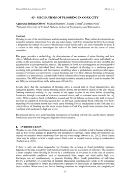 Mechanisms of Flooding in Cork City