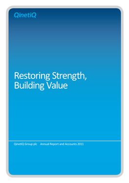 Restoring Strength, Building Value