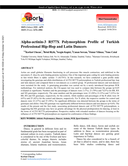 Alpha-Actinin-3 R577X