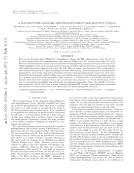 A Tail Structure Associated with Protoplanetary Disk Around SU