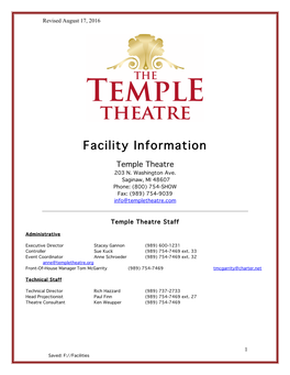 Facility Information