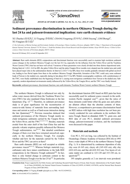 Sediment Provenance Discrimination in Northern Okinawa Trough During the Last 24 Ka and Paleoenvironmental Implication: Rare Earth Elements Evidence