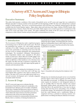 A Survey of ICT Access and Usage in Ethiopia