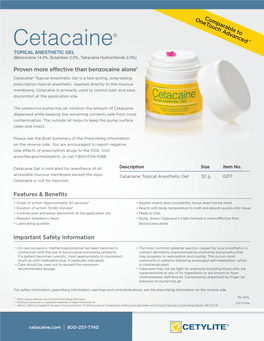 15-CETY-040, Cetecaine Gel Sell Sheet FA No Crops