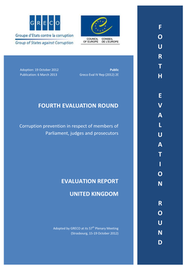 FOURTH ROUND EVALUATION REPORT on the United Kingdom