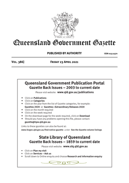 Queensland Government Gazette