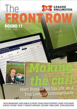 The FRONT ROW ROUND 11 2020 VOLUME 1 · ISSUE 9