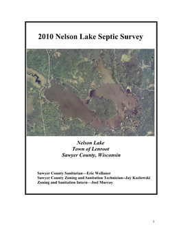 2010 Nelson Lake Septic Survey