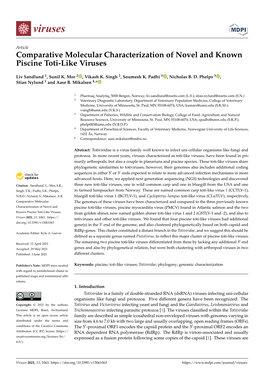 Comparative Molecular Characterization of Novel and Known Piscine Toti-Like Viruses