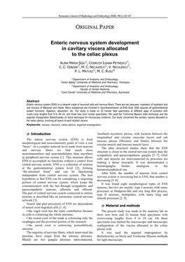 Download PDF Enteric Nervous System Development in Cavitary