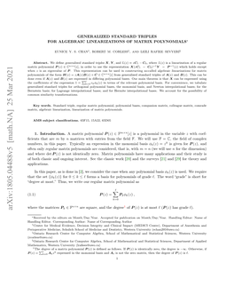 Arxiv:1805.04488V5 [Math.NA]