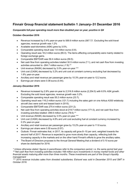 Financial Statements Bulletin