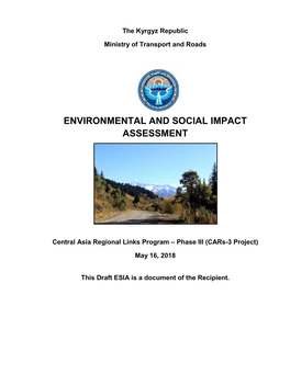 Environmental and Social Impact Assessment