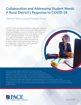 A Rural District's Response to COVID-19