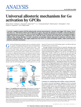 ANALYSIS Doi:10.1038/Nature14663